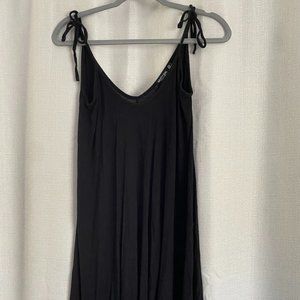 Black tie strap dress